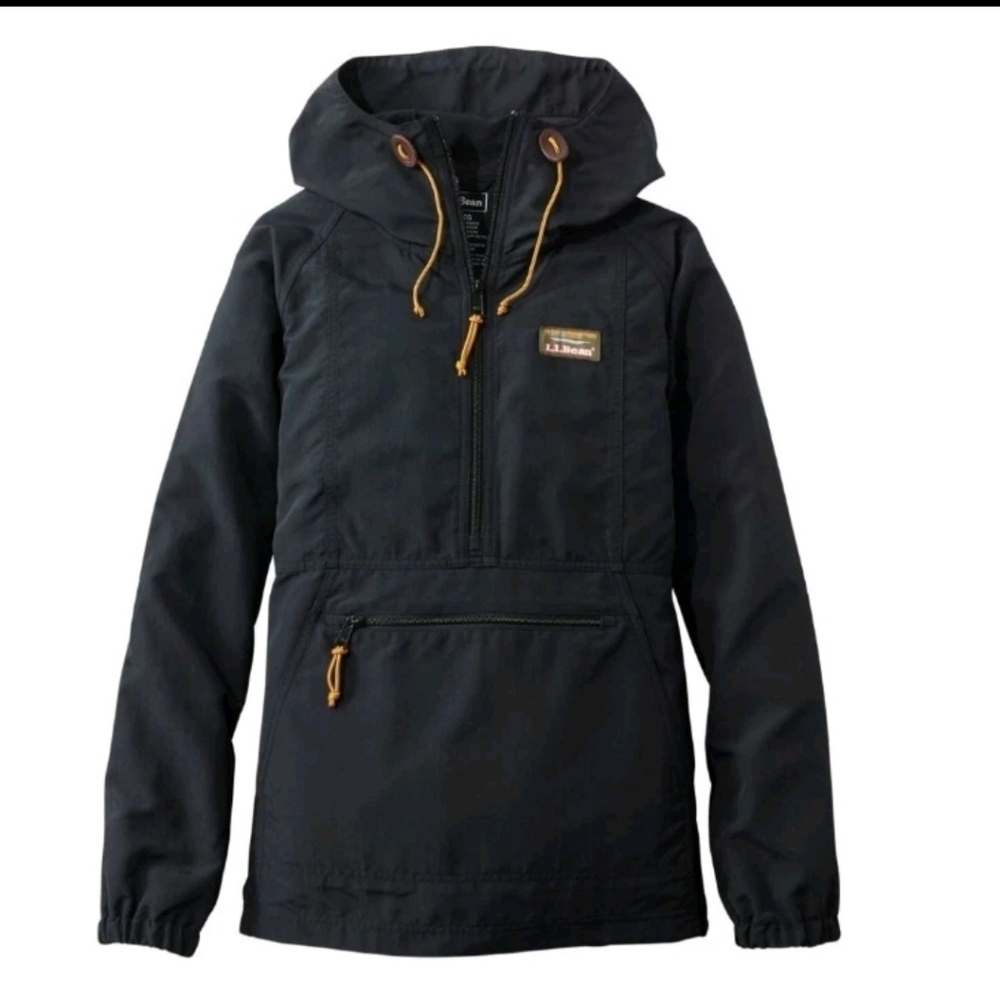 L.L. Bean Women's Black Mountain Classic Anorak Windbreaker XS Petite